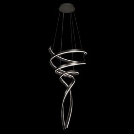 LED Black Swan Pendant, Steel + Aluminium + Silicon
