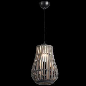 Metal and Rattan Pendant