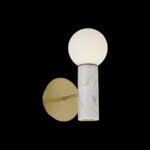 White Marble with Antique Brass