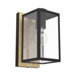 Budrone Outdoor Wall Light Black E27 1x40w