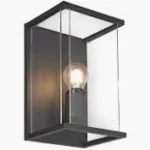 Wall fitting with aluminium body and tempered glass diffuser