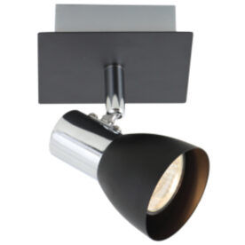 Polished Chrome and Matt Black Spotlight