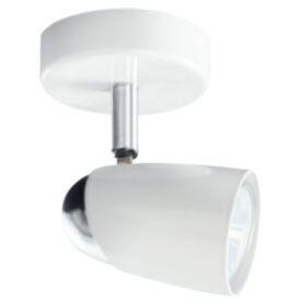White and Polished Chrome Spotlight