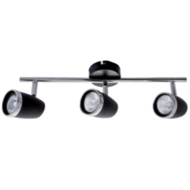 Black and Polished Chrome Spotlight