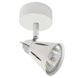 White and Polished Chrome Spotlight