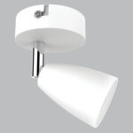 Matt White and Polished Chrome Spotlight