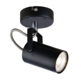 Black Metal and Polished Chrome Spotlight
