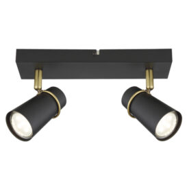 Black Spotlight with Antique Trim and Tapered Head