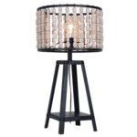 Metal Wood Table Lamp